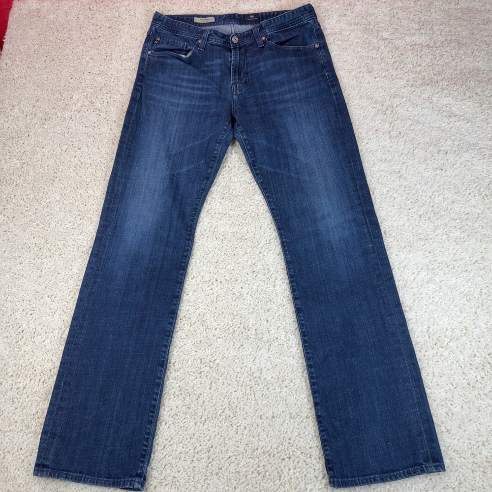 AG Adriano Goldschmied The Protege Jeans Mens 34x31 Blue Straight Leg Denim